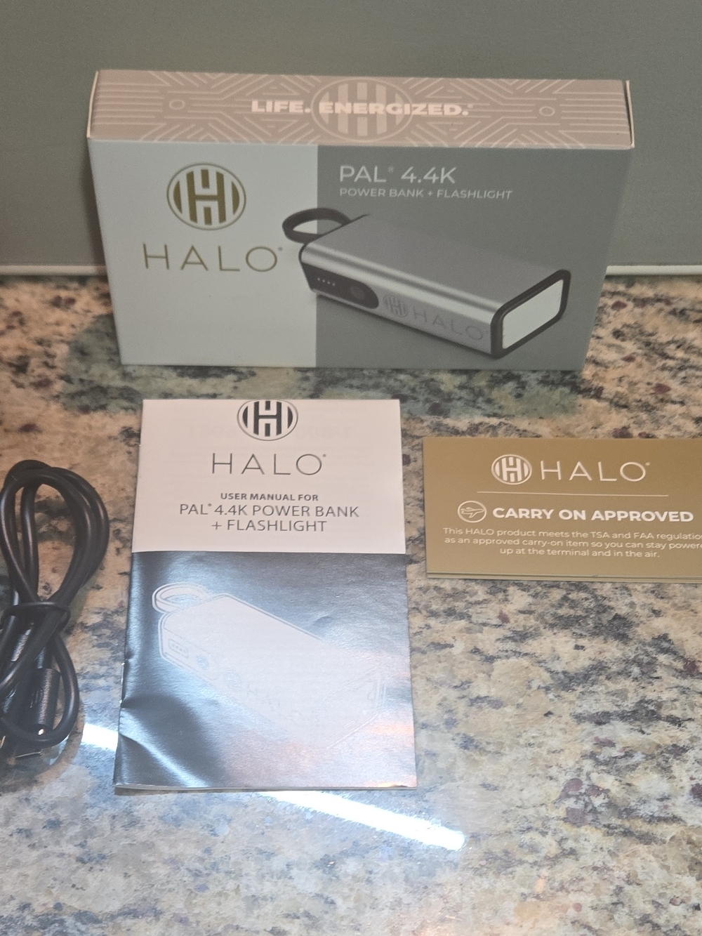 HALO PAL 4.4K Power Bank + Flashlight - Silver